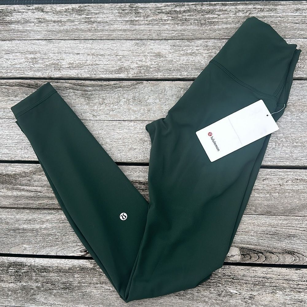 Lululemon Wunder Train High-Rise Tight 28" legacy green leggings size 4 nwt